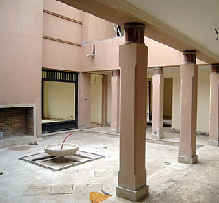 The courtyard before work started